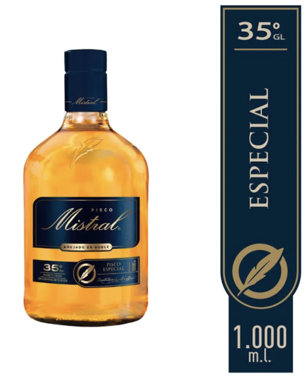 Pisco Mistral Añejado En Roble 35° Botella 1 L